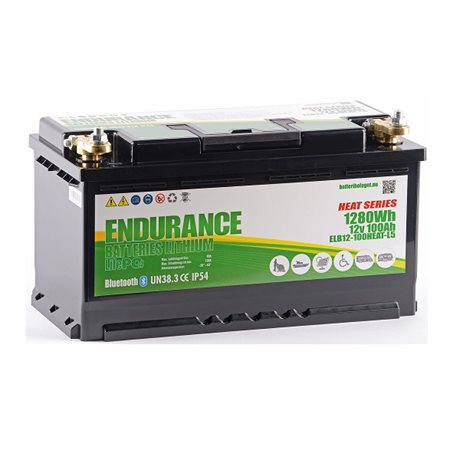 Endurance Litium 12v 100ah Heat & Bluetooth